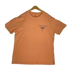Rip Curl Mens Fade Out Icon Short Sleeve Crew Neck T-Shirt Top Tee Clay Medium